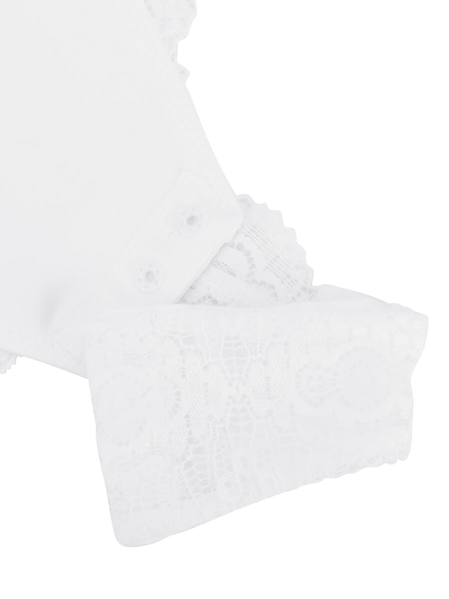 Lace Panel Low-Back Bodysuit