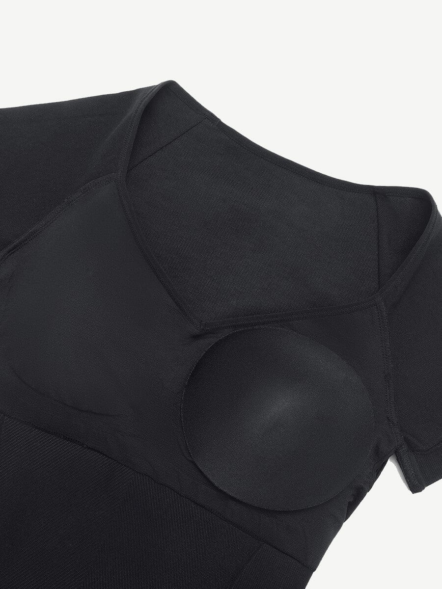 Square Neck Short Sleeve Bodysuit