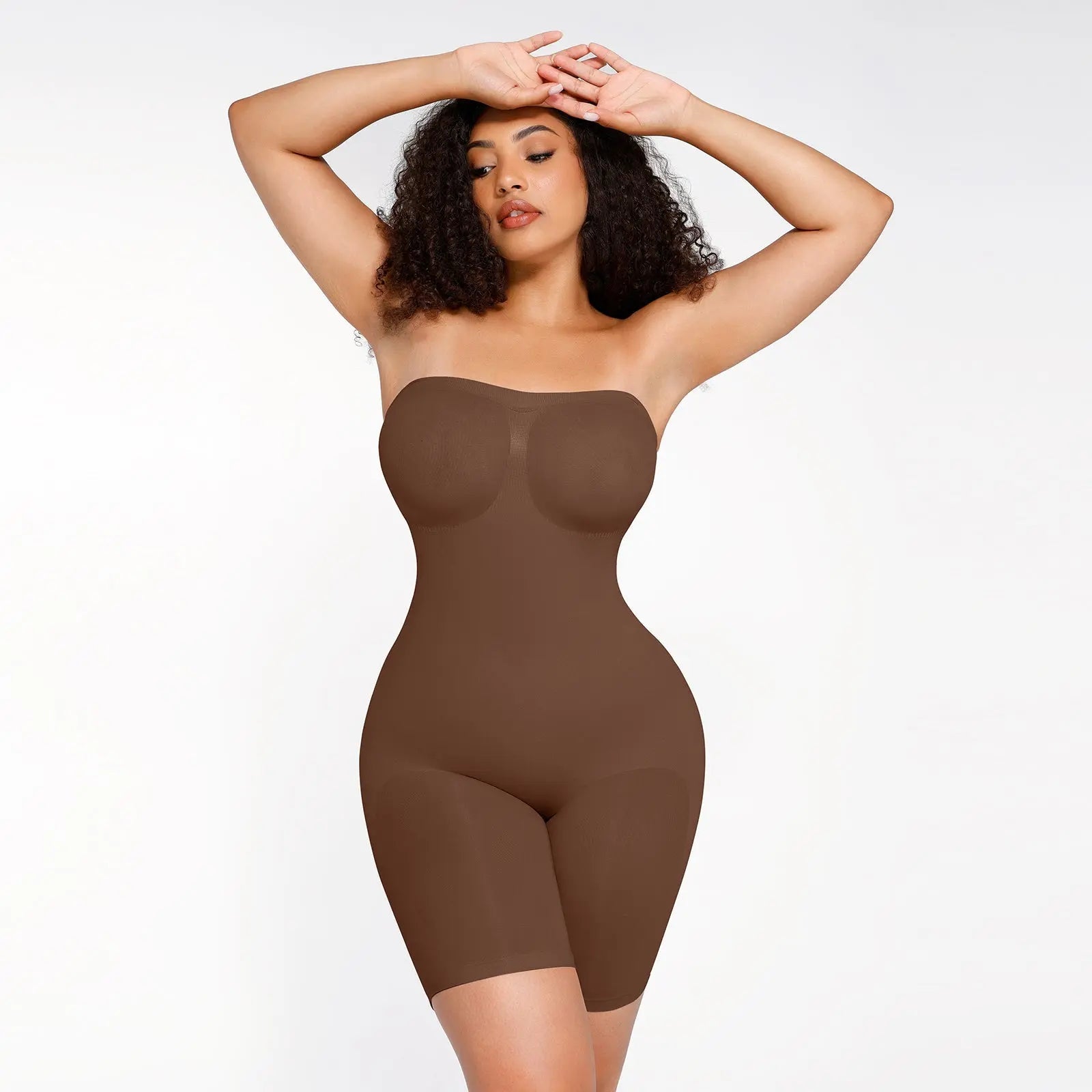 Mid Thigh Bodysuit with Adjustable Straps