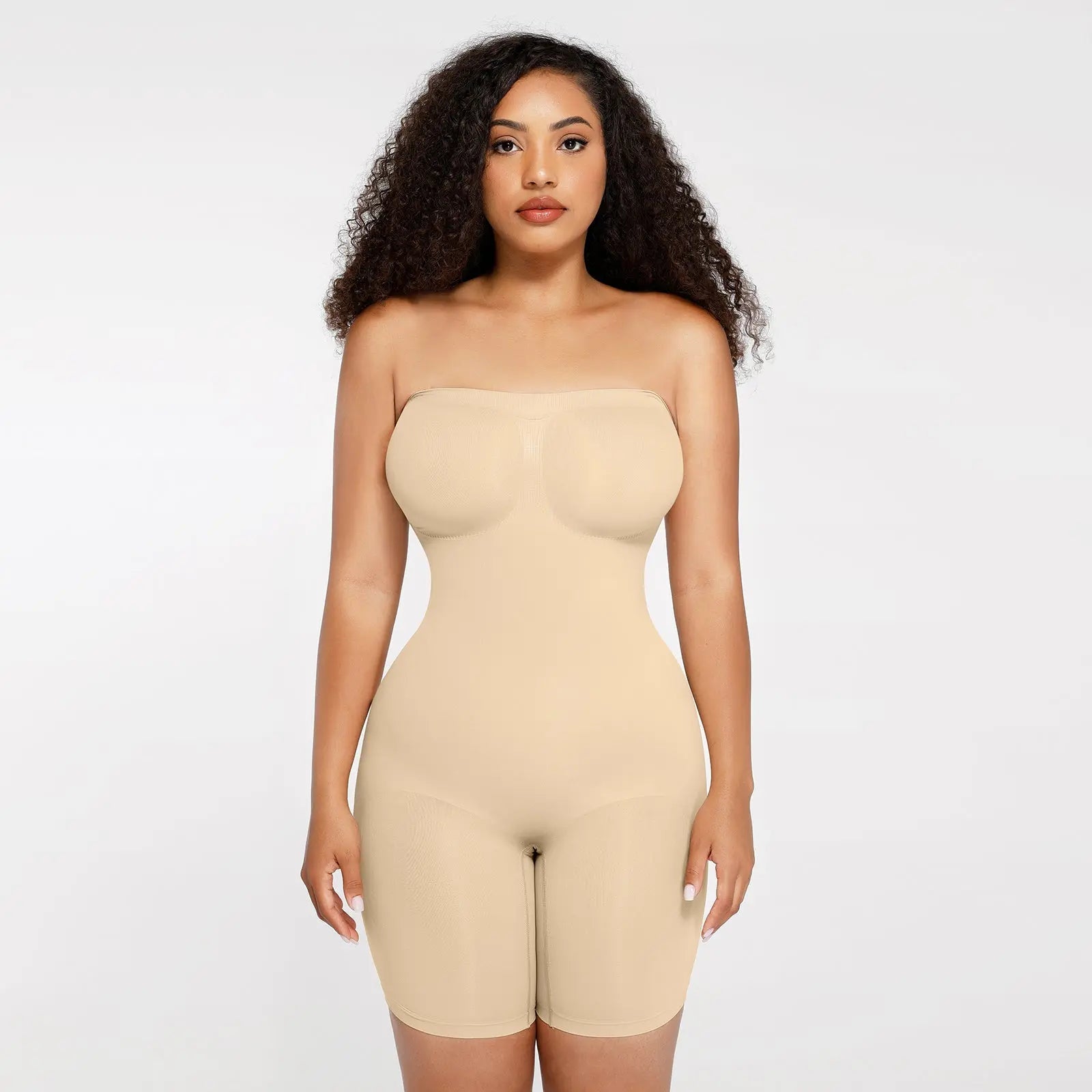 Mid Thigh Bodysuit with Adjustable Straps