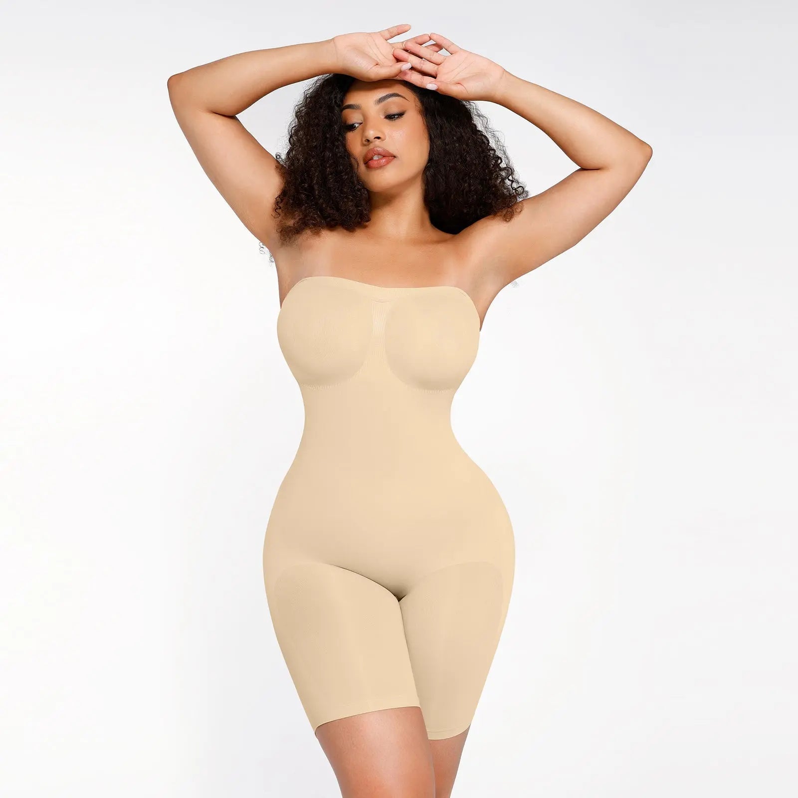 Mid Thigh Bodysuit with Adjustable Straps