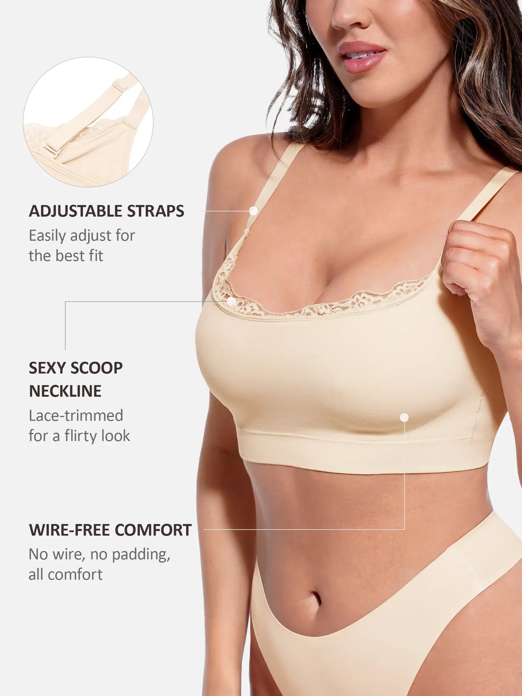 Seamless Lace Wireless Everyday Bra