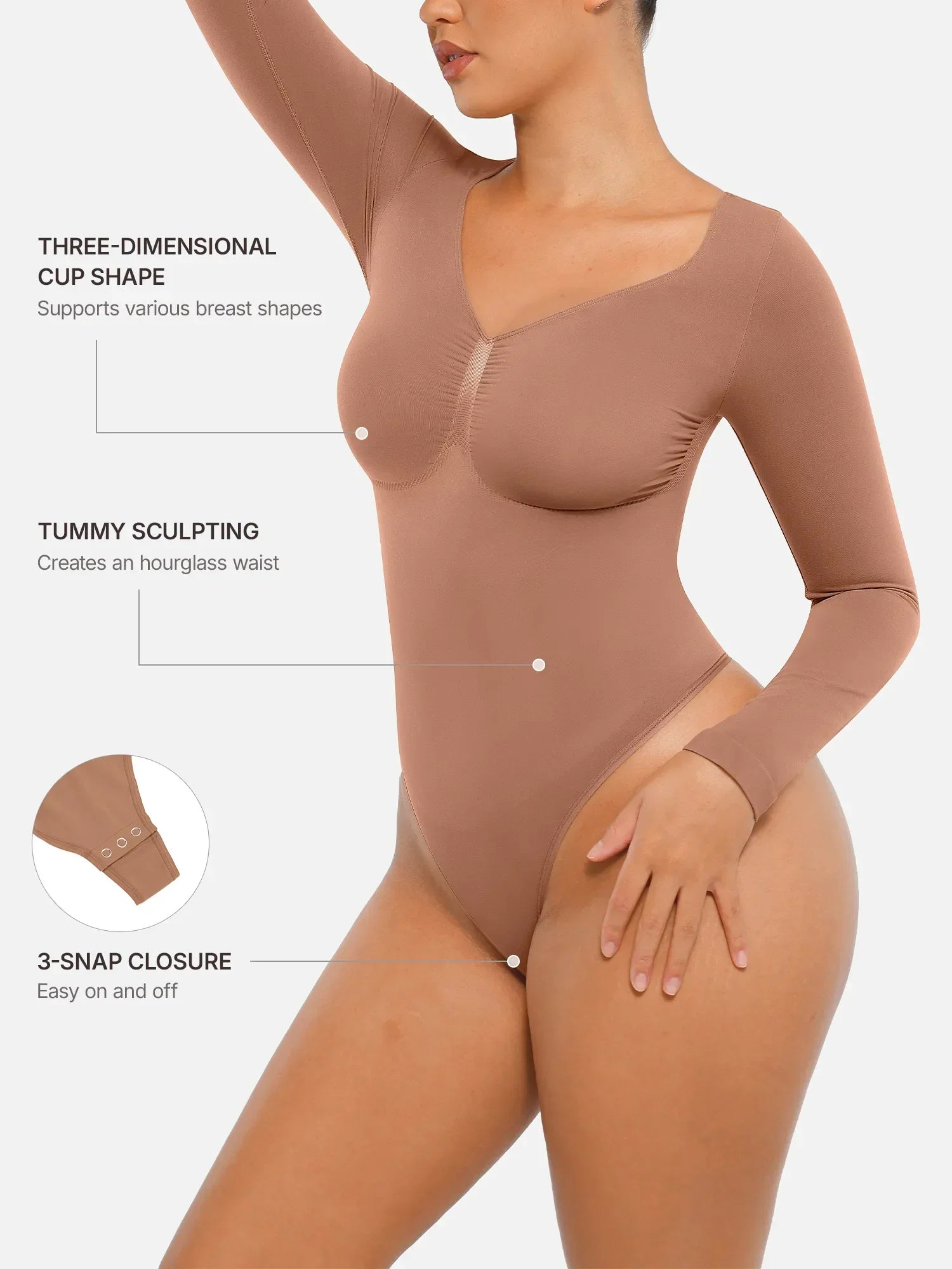 Long Sleeve Thong Bodysuit