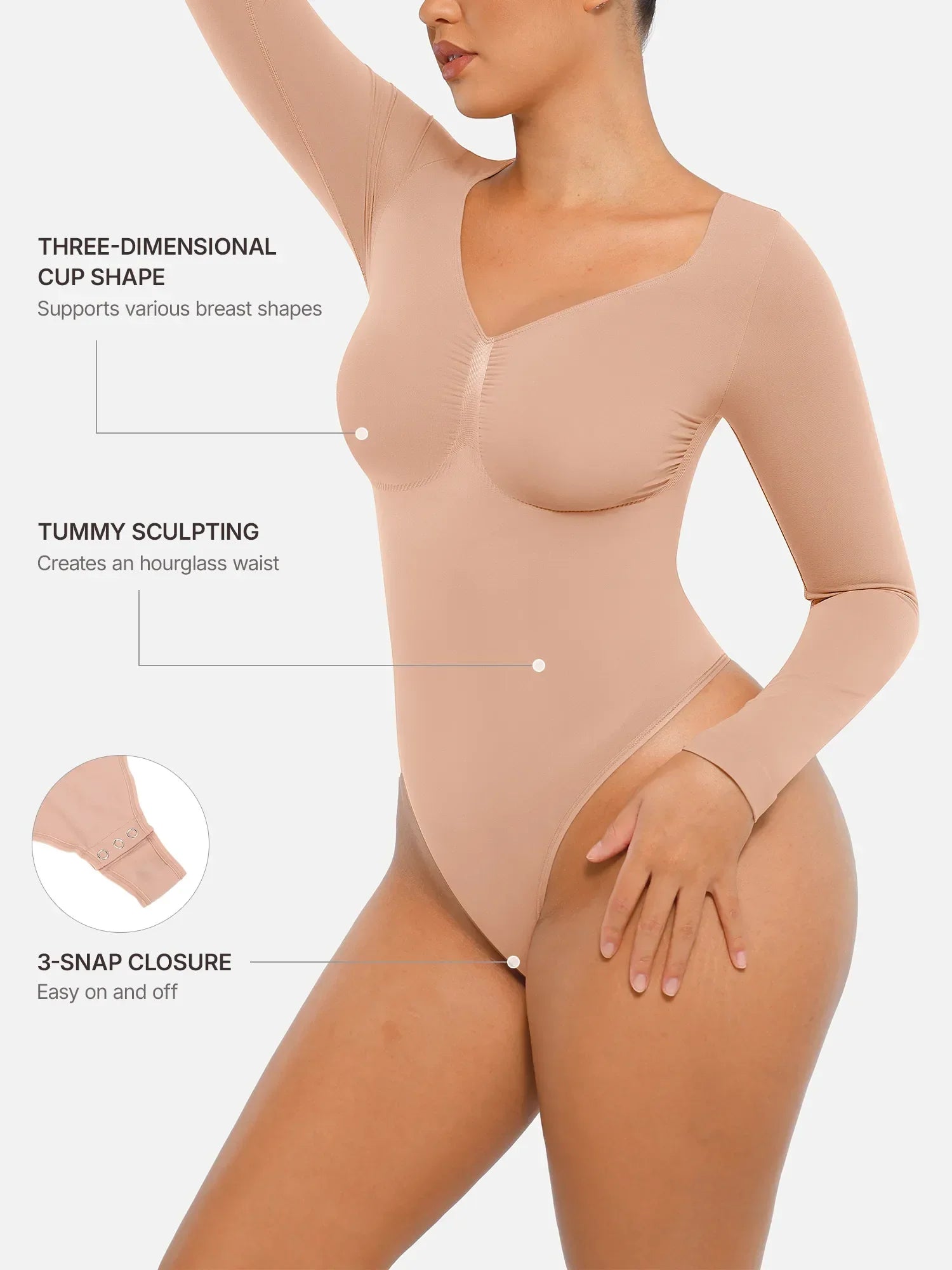 Long Sleeve Thong Bodysuit