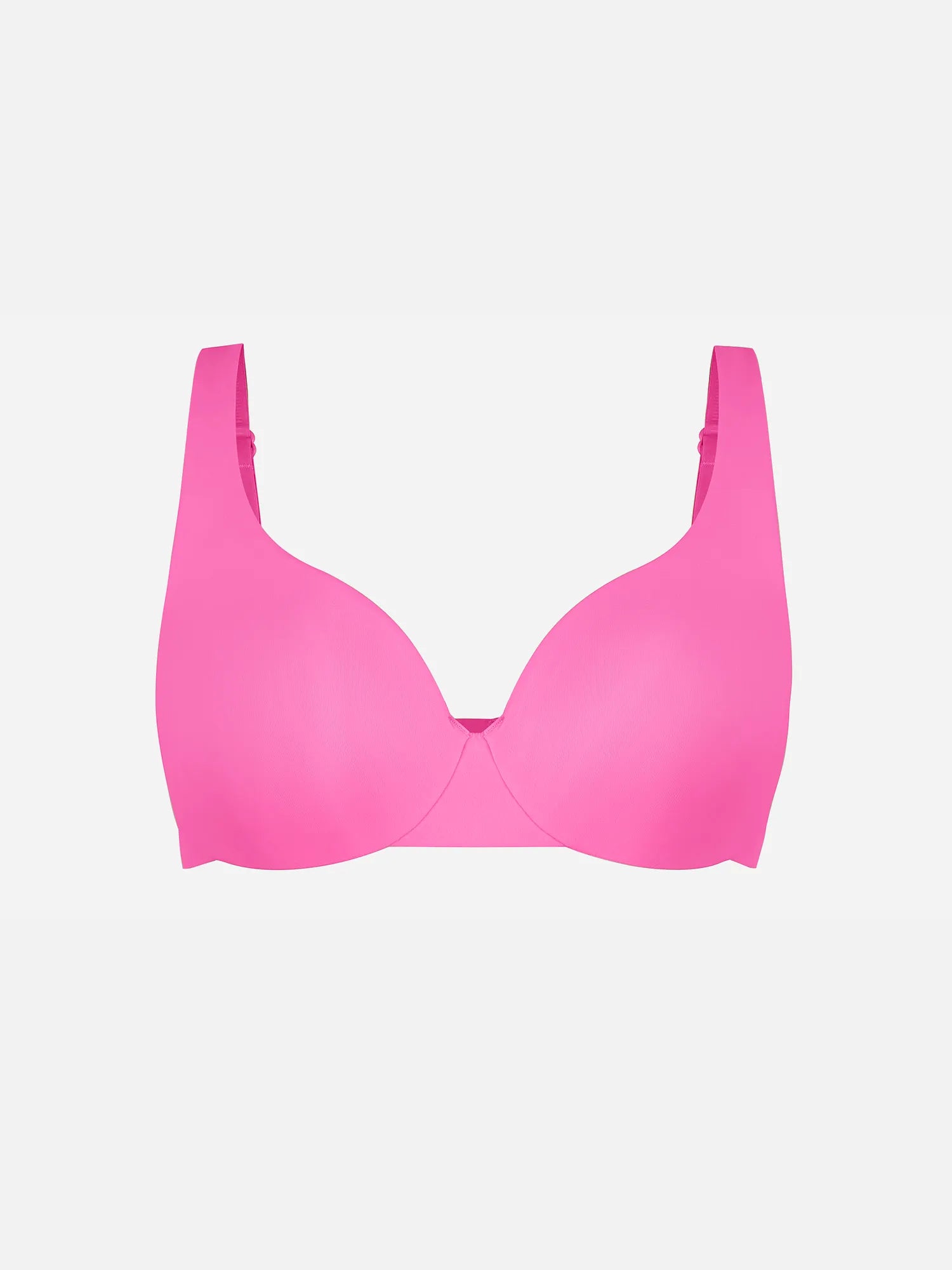 Adjustable-Strap Underwire Deep V-neck Bra