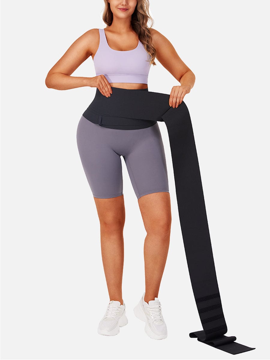 Wide Latex Waist Wrap Band