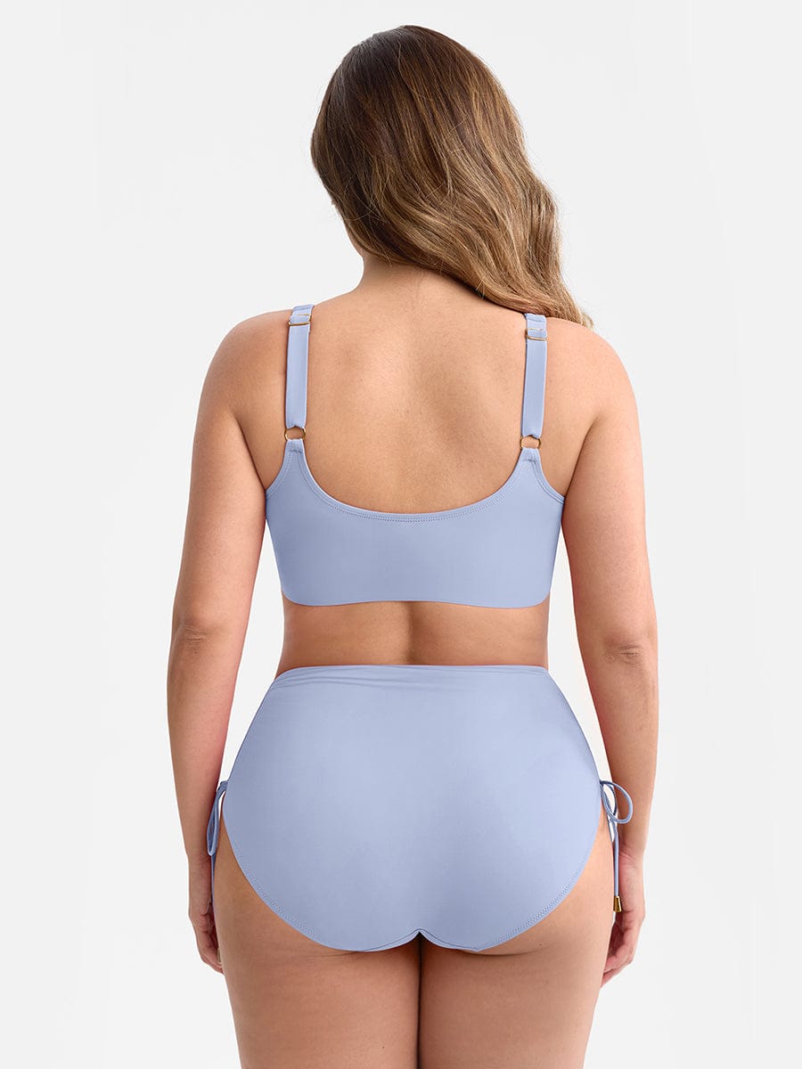 Deep V Drawstring Tummy Swimsuit