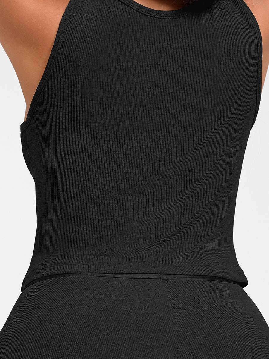 Ribbed Scoop Neck Tank Top