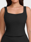 Ribbed Scoop Neck Tank Top