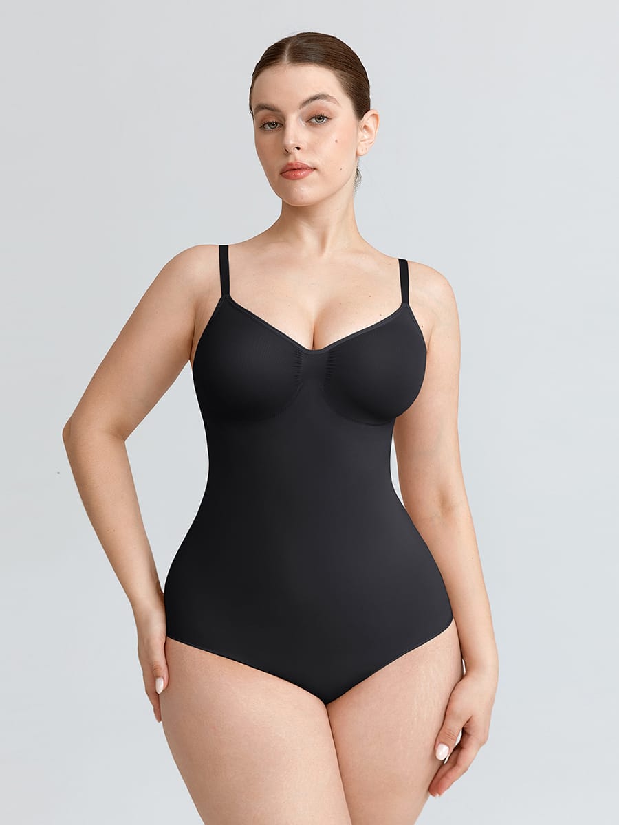 Soft Ruched Thong Bodysuit