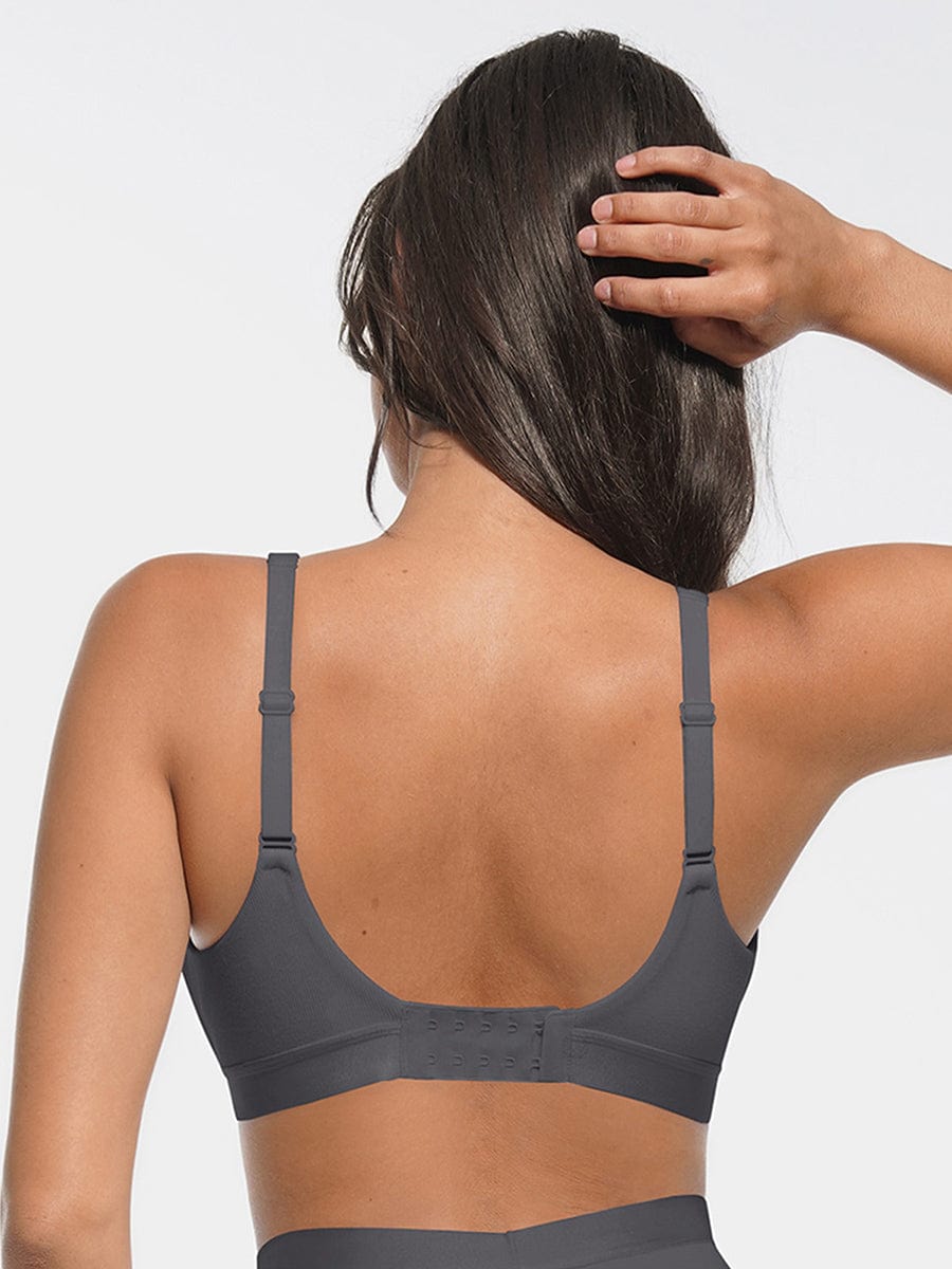 Deep V-Neck Ribbed Modal Bralette