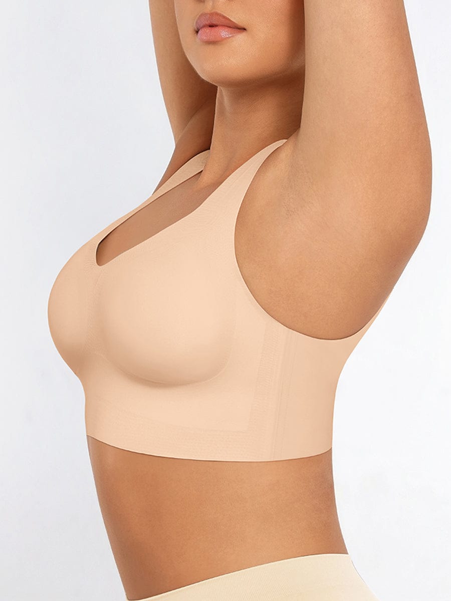 Fitted V-Neck Seamless Bra