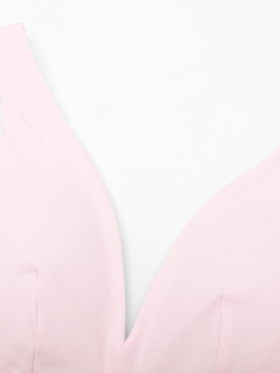 Deep V-Neck Ribbed Modal Bralette