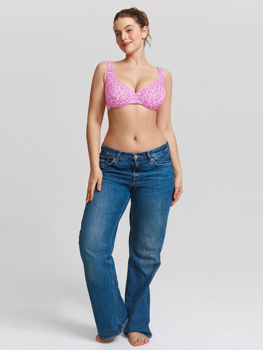 Deep V-Neck Side Support Bra