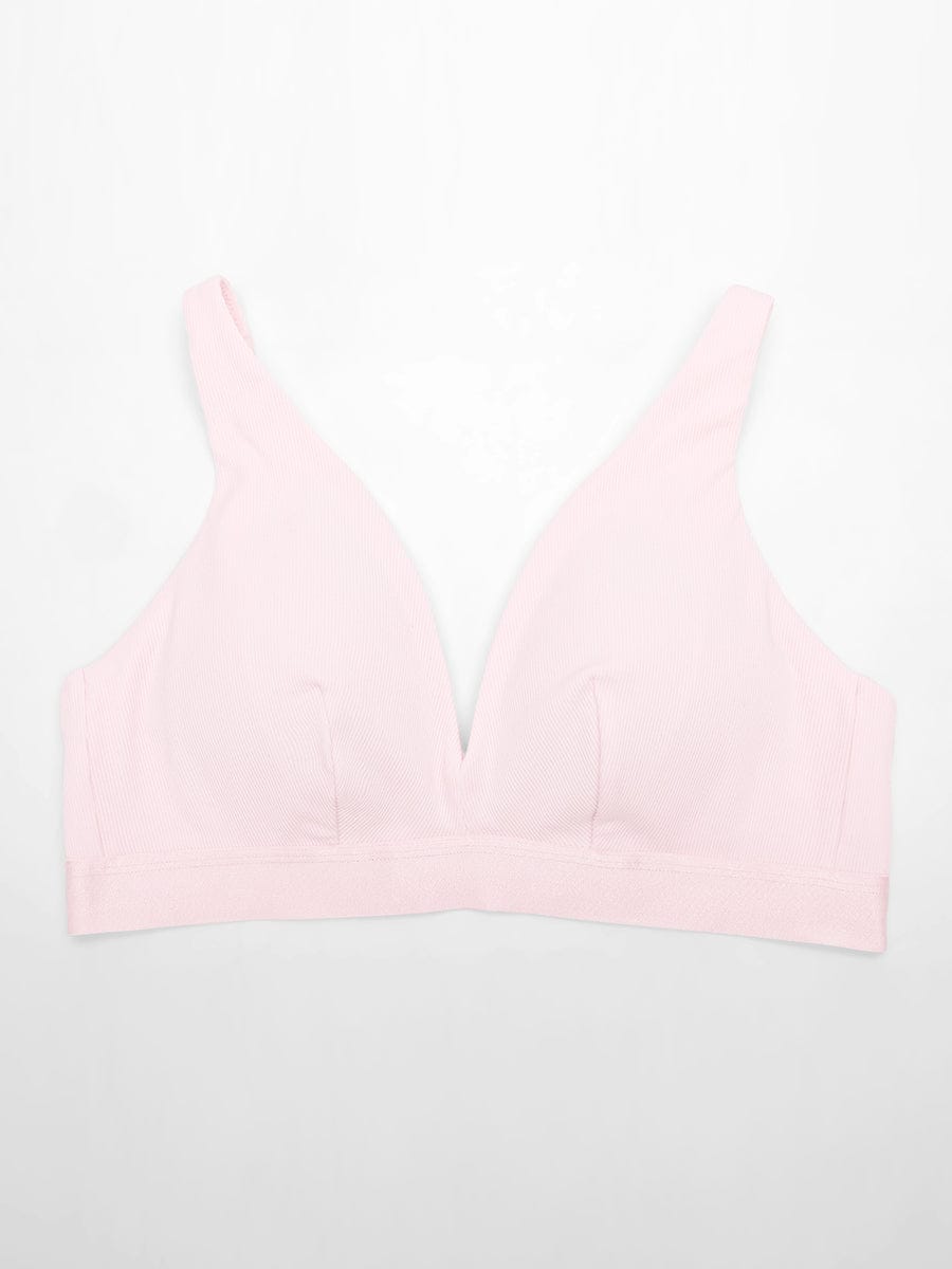 Deep V-Neck Ribbed Modal Bralette
