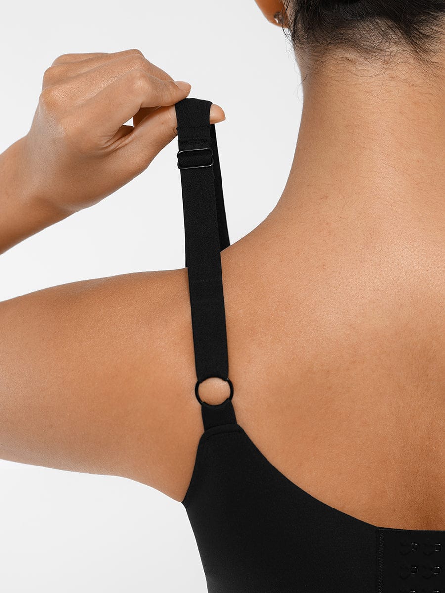 Deep V-Neck Side Support Bra