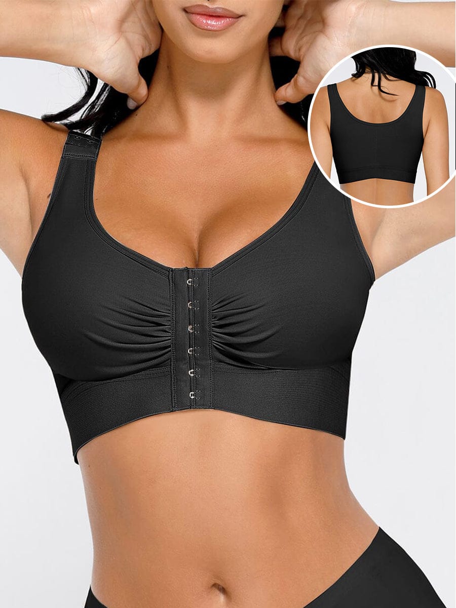 Triple Hook Front Closure Bra