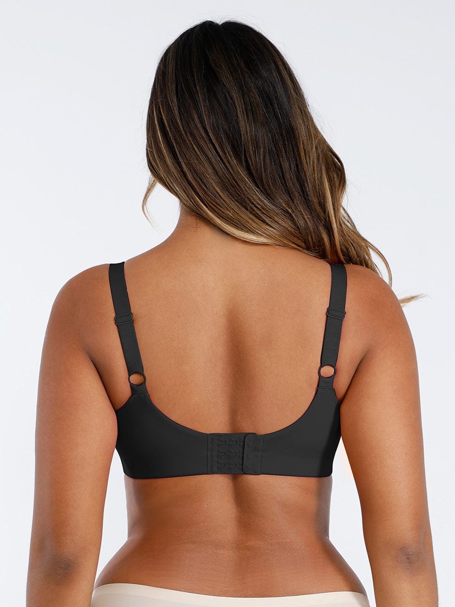 Deep V-Neck Side Support Bra