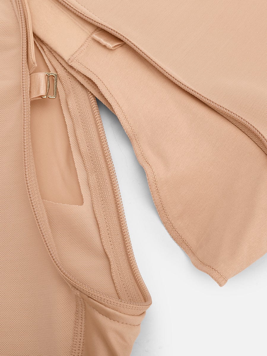 Zip-Front Hard Mesh Shaper Shorts