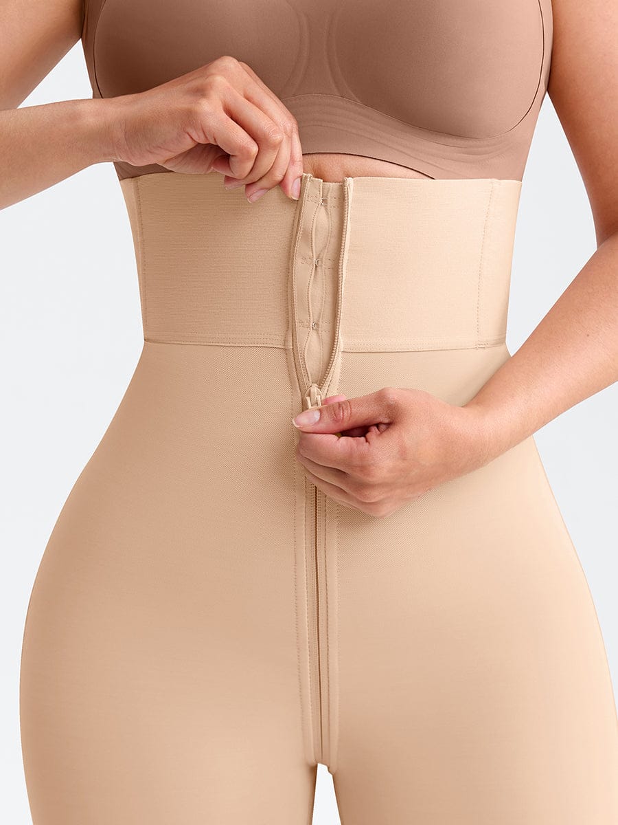 Zip-Front Hard Mesh Shaper Shorts