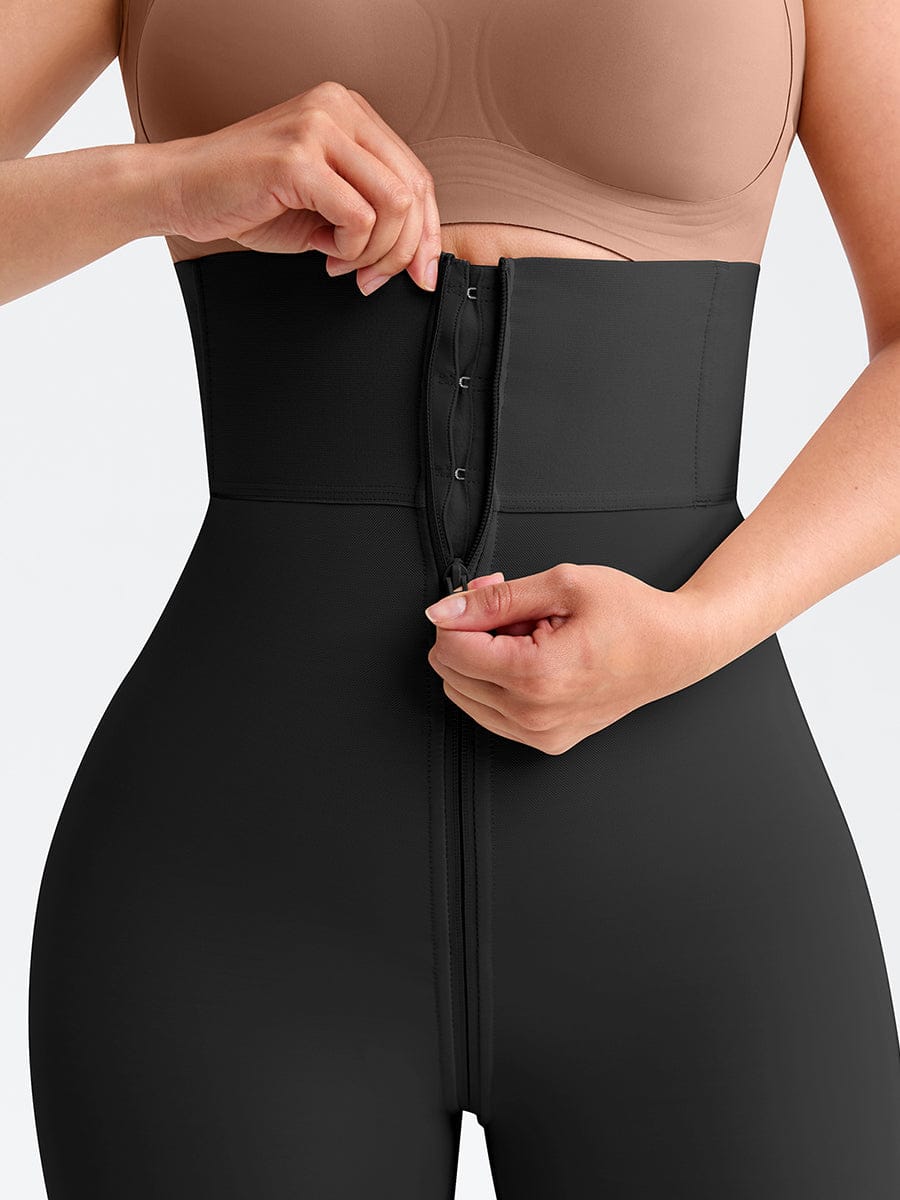 Zip-Front Hard Mesh Shaper Shorts
