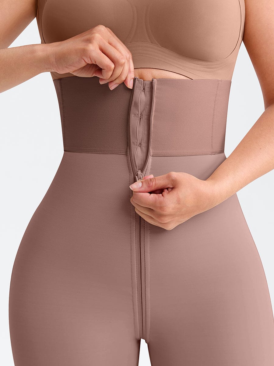 Zip-Front Hard Mesh Shaper Shorts