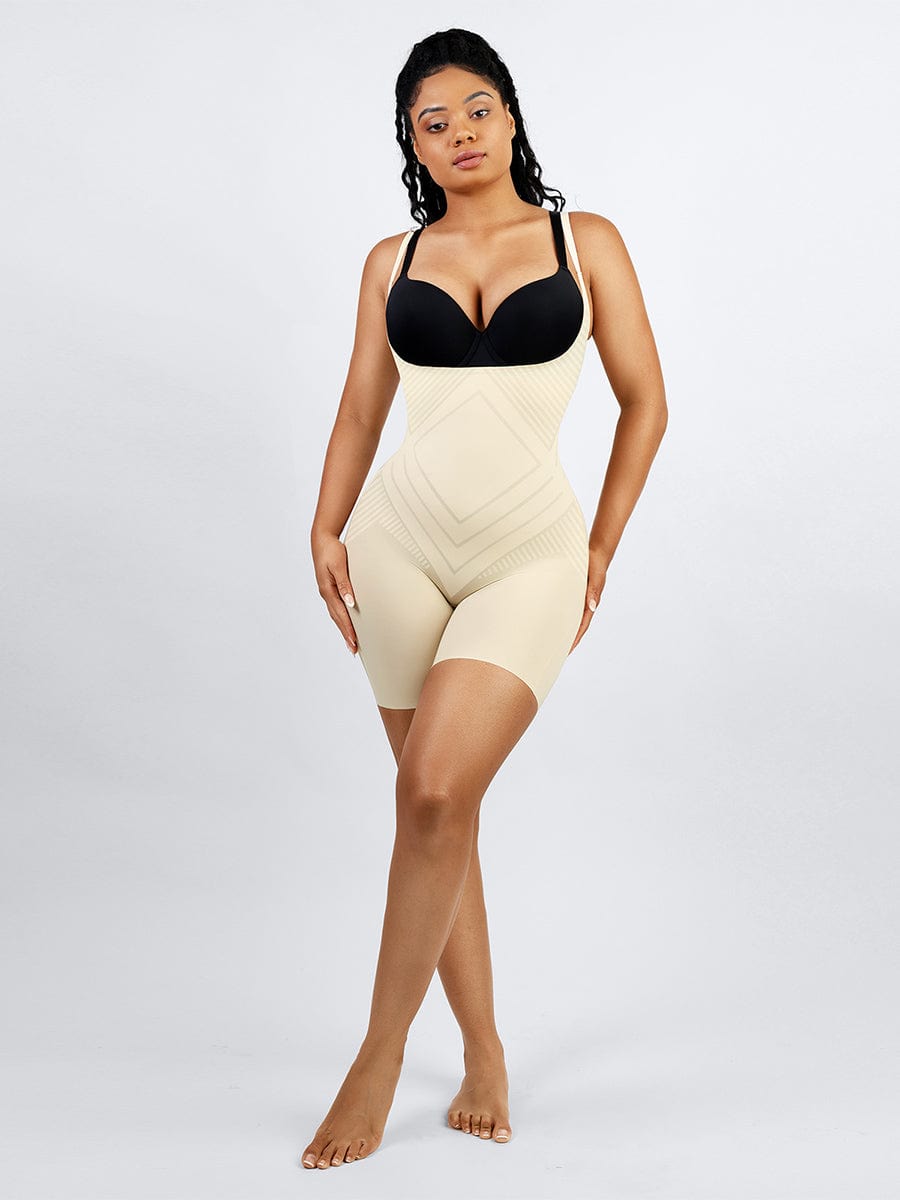 Liquid Spandex Open-Bust Bodysuit