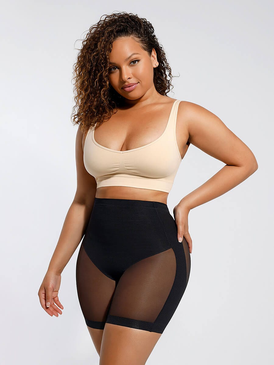 Steel Boned Mesh Butt Lifter Shorts