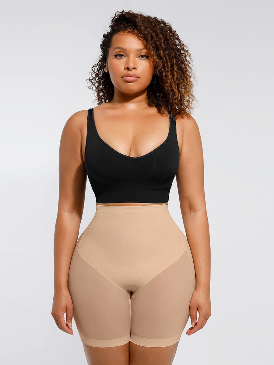 Steel Boned Mesh Butt Lifter Shorts