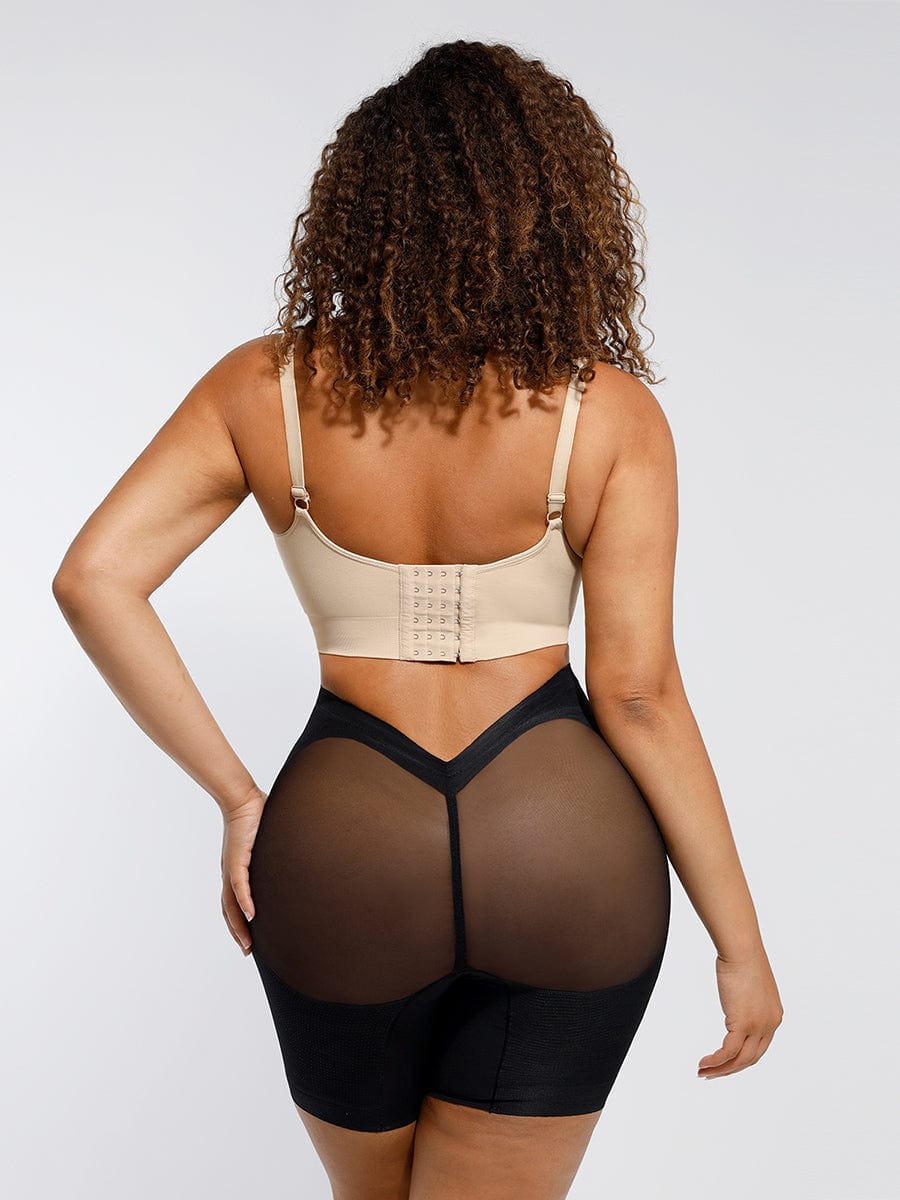 Steel Boned Mesh Butt Lifter Shorts
