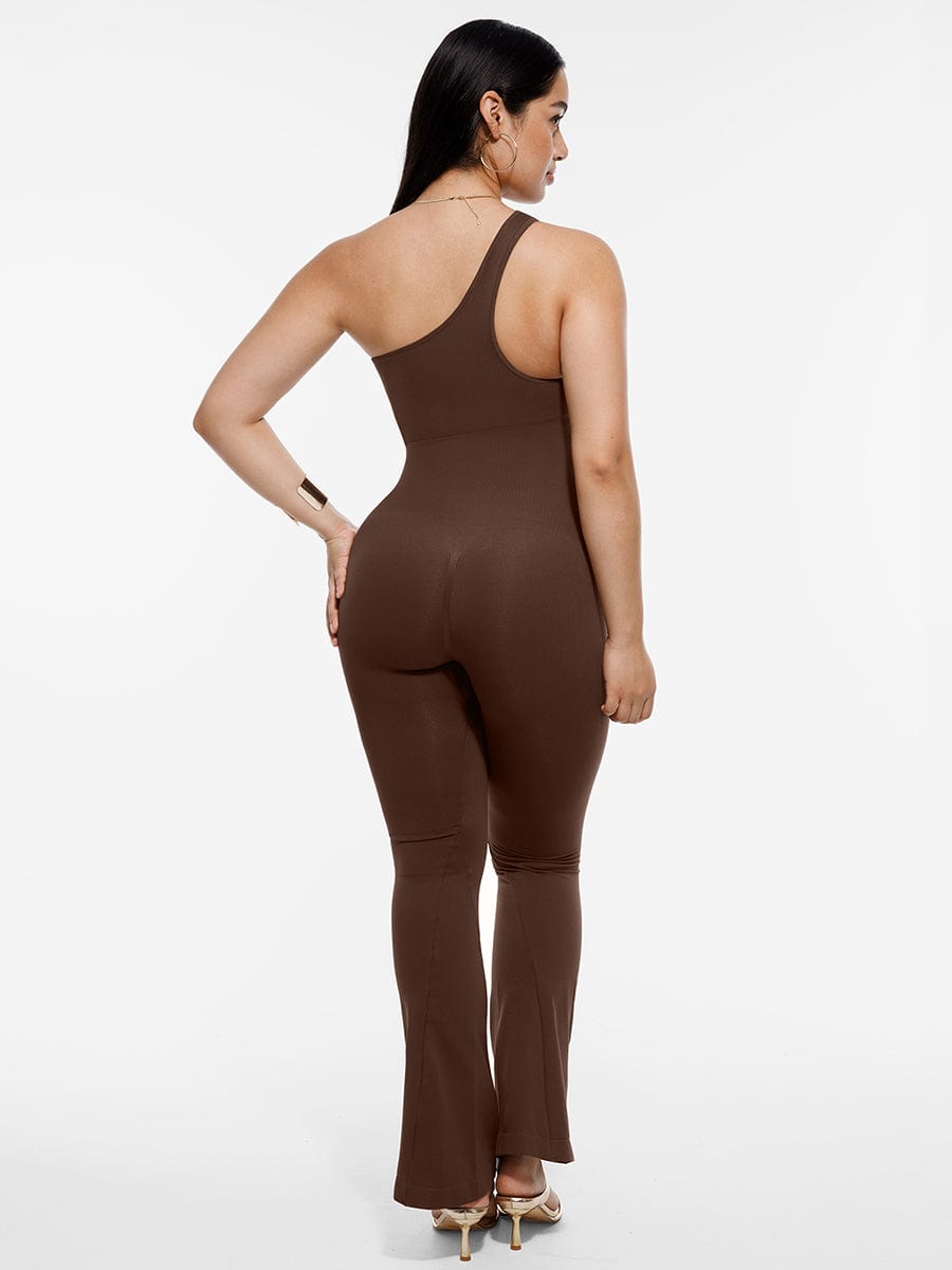 One-Shoulder Flared Jumpsuit