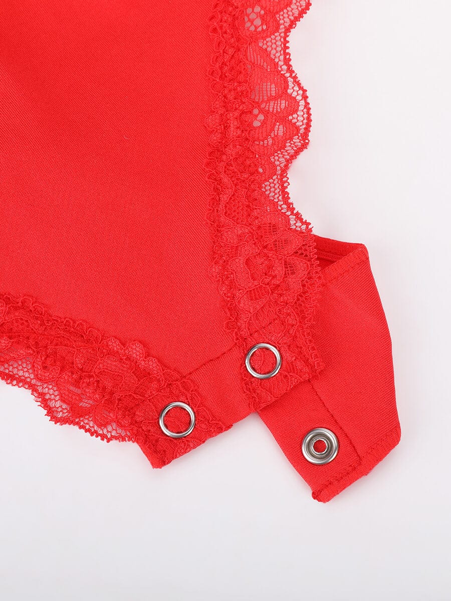 Lace Trim Cami Bodysuit