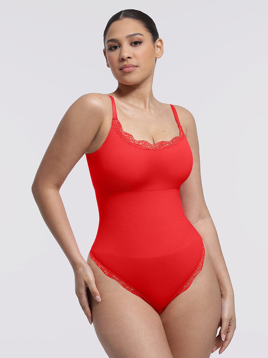 Lace Trim Cami Bodysuit