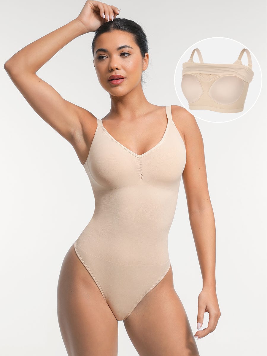 Built-In Bra Thong Bodysuit