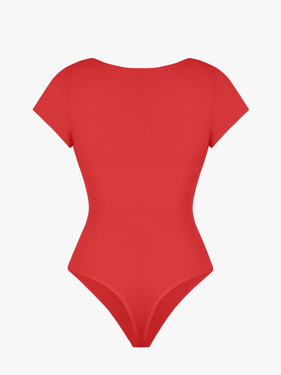 Diamond Neck Thong Bodysuit