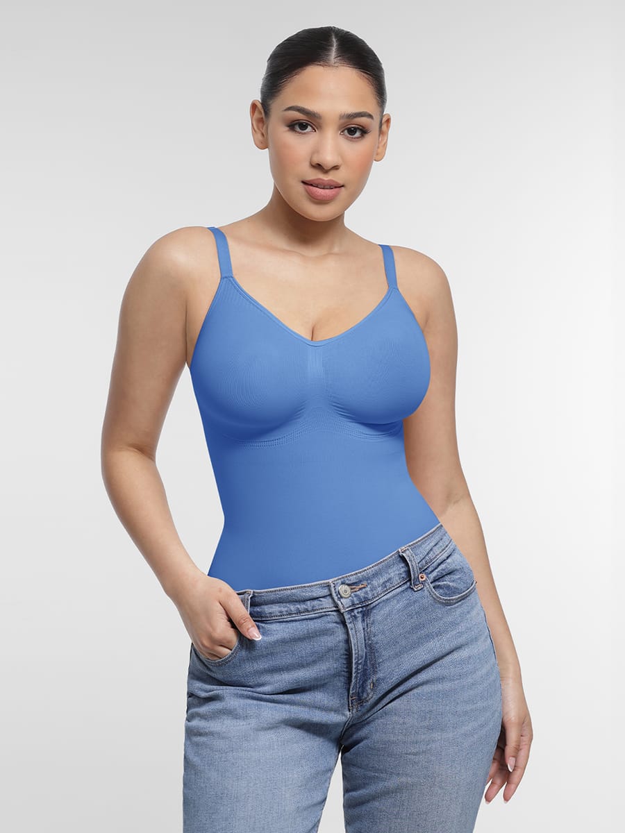 Ruched Bust Waist Control Bodysuit