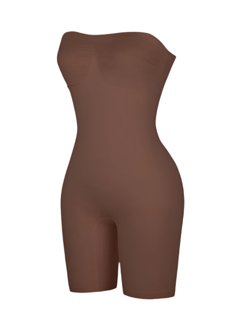 Mid Thigh Bodysuit with Adjustable Straps