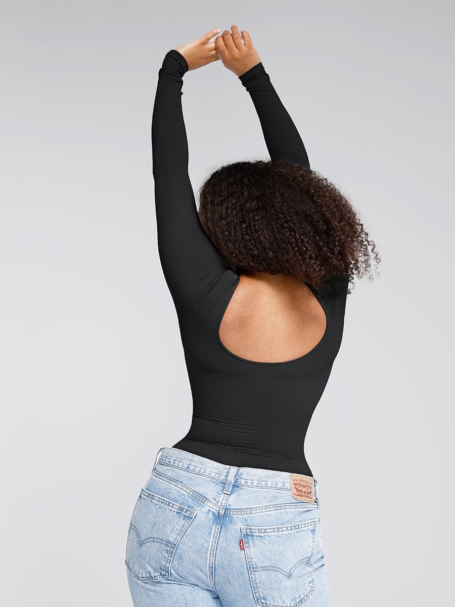 Long-Sleeve Seamless Shaping Bodysuit