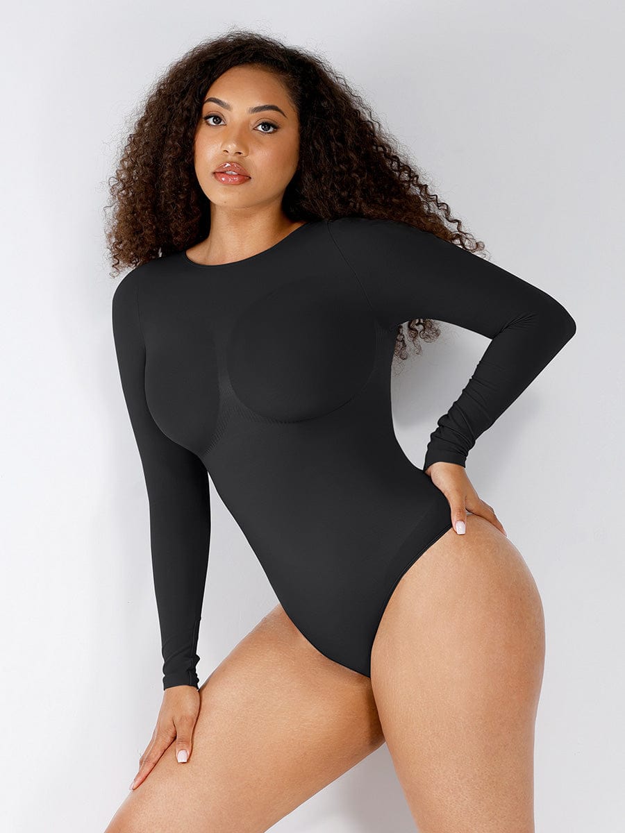 Long-Sleeve Seamless Shaping Bodysuit