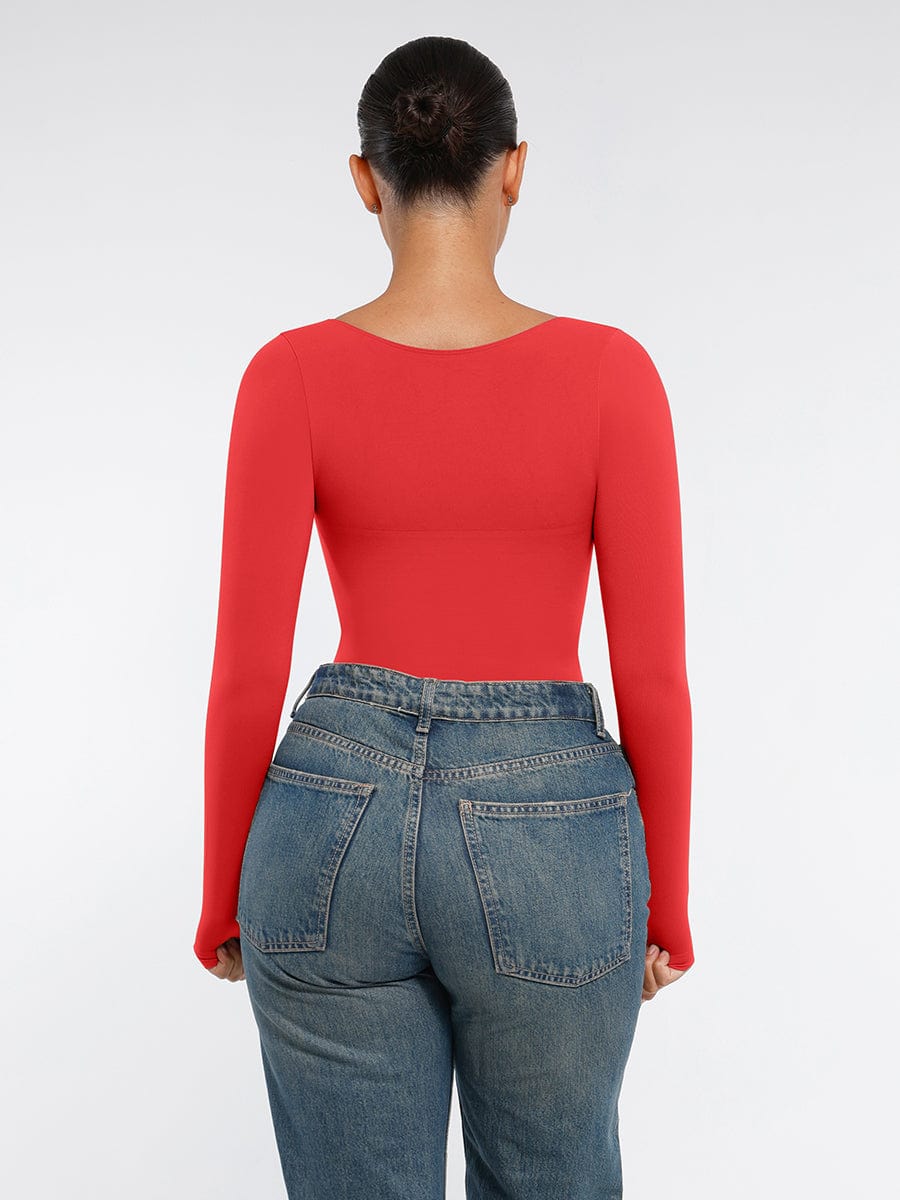 Long-Sleeve Chest Support Bodysuit