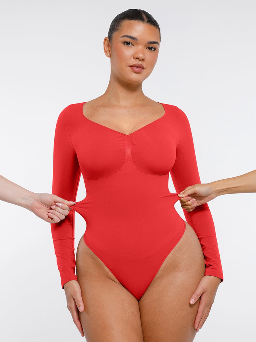 Long-Sleeve Chest Support Bodysuit