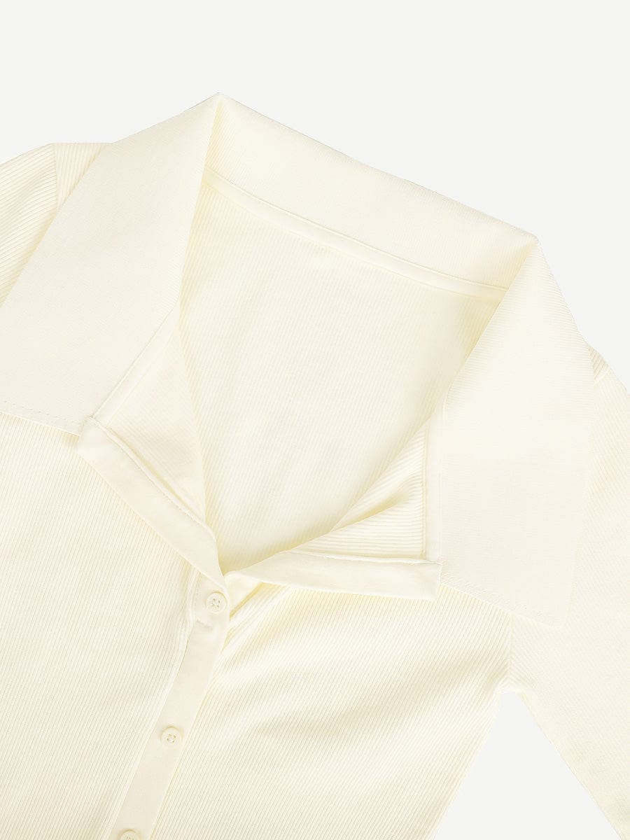 Collared Zip-Front Shirt Dress