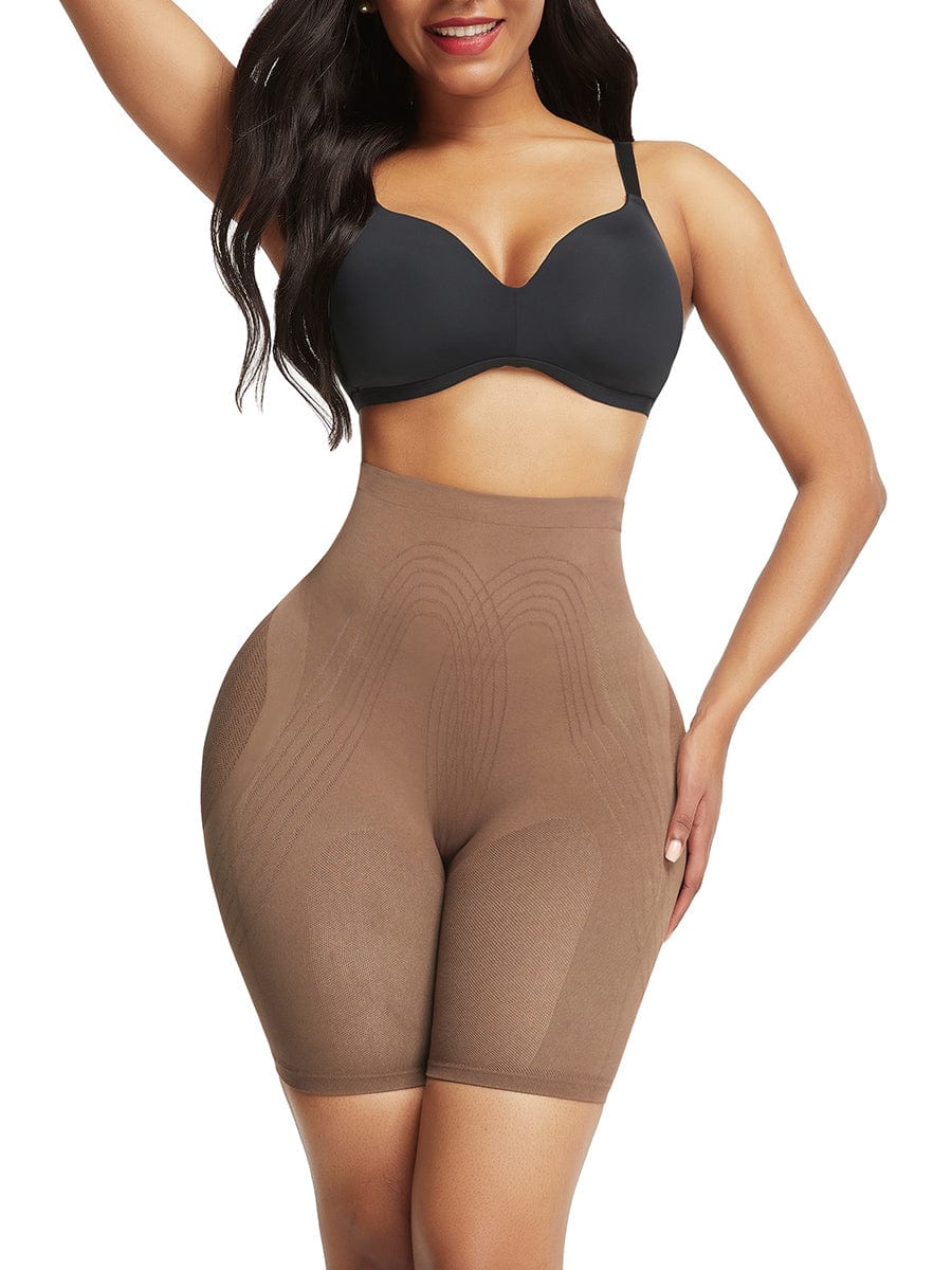 High-Waist Mesh Butt Shaper Shorts