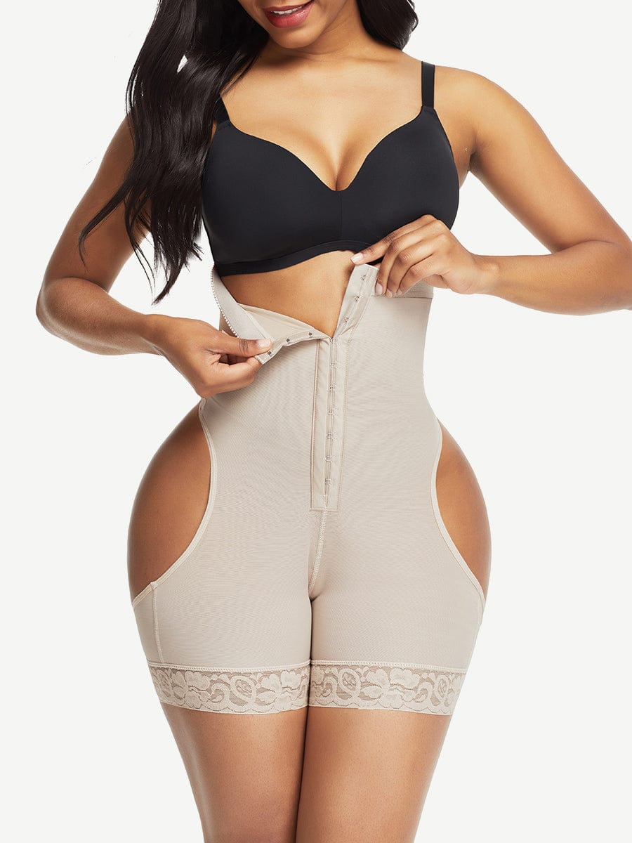 Open-Butt High-Waist Shaper Shorts