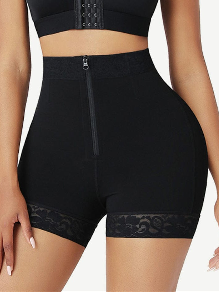 Front Zip Butt Lifter Shorts