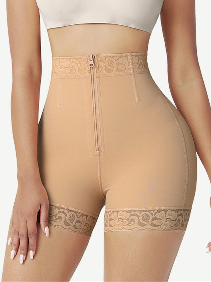 Front Zip Butt Lifter Shorts