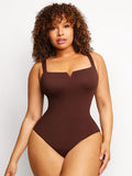 Square Neck Ruched Bodysuit