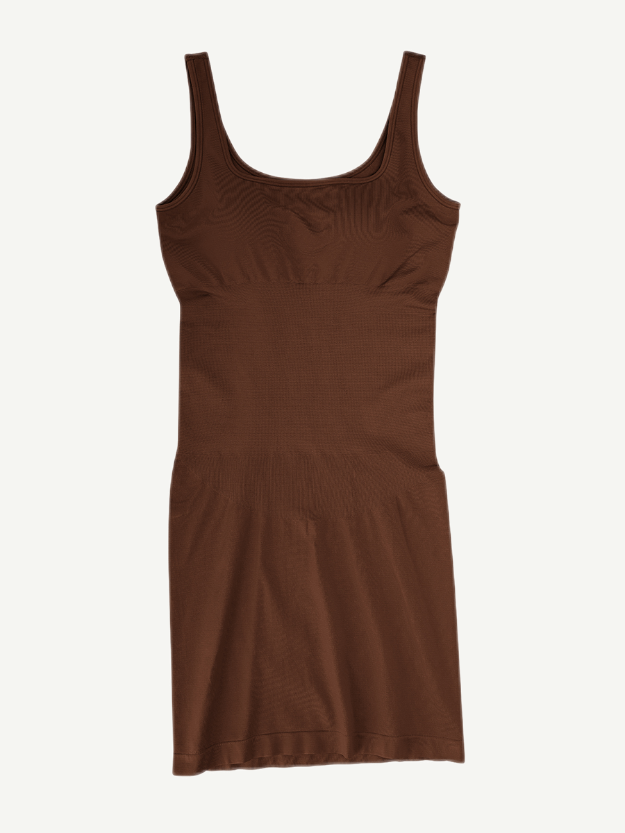 Square-Neck Shaping Mini Dress