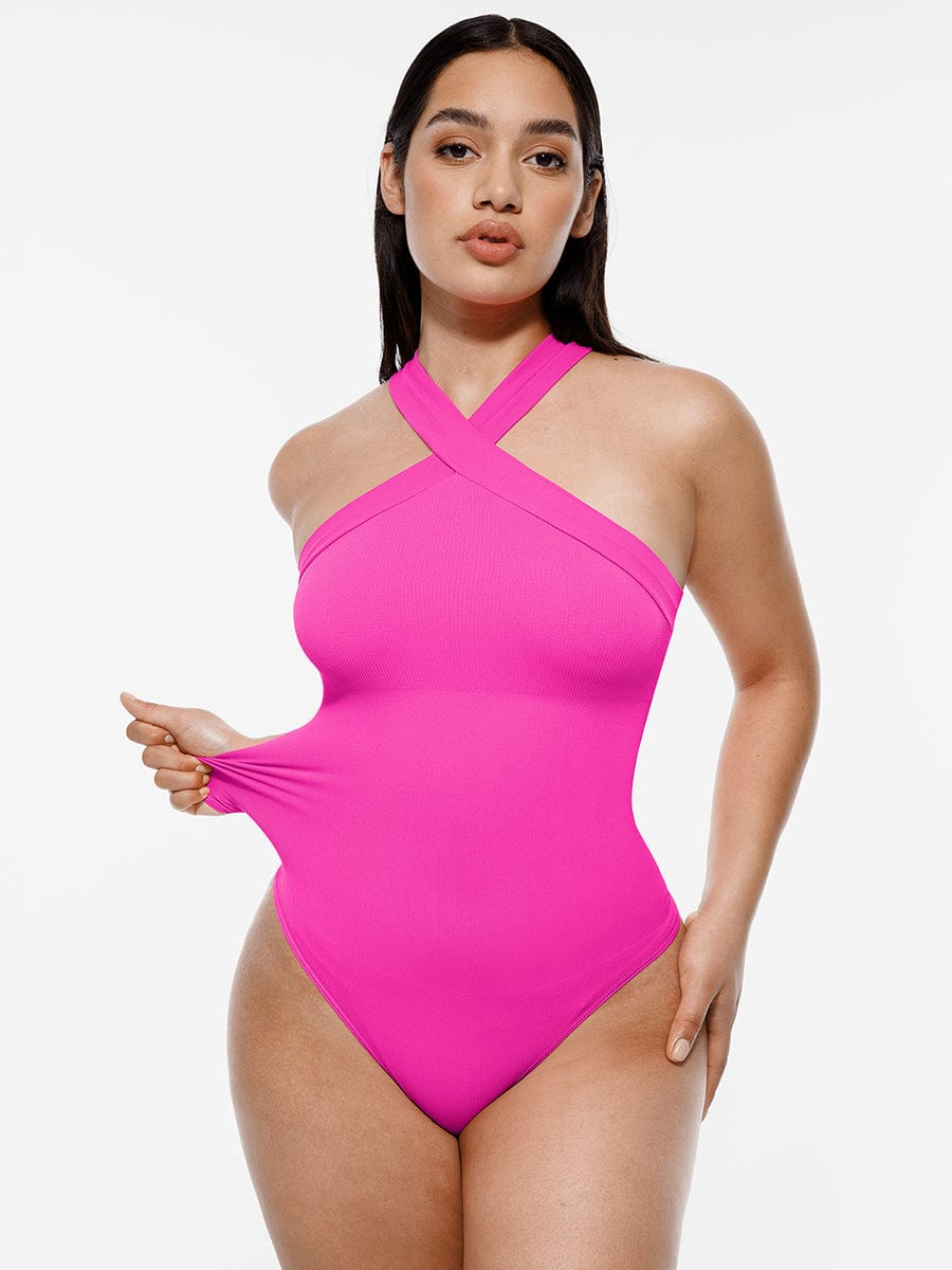 Crossover Halter Bodysuit