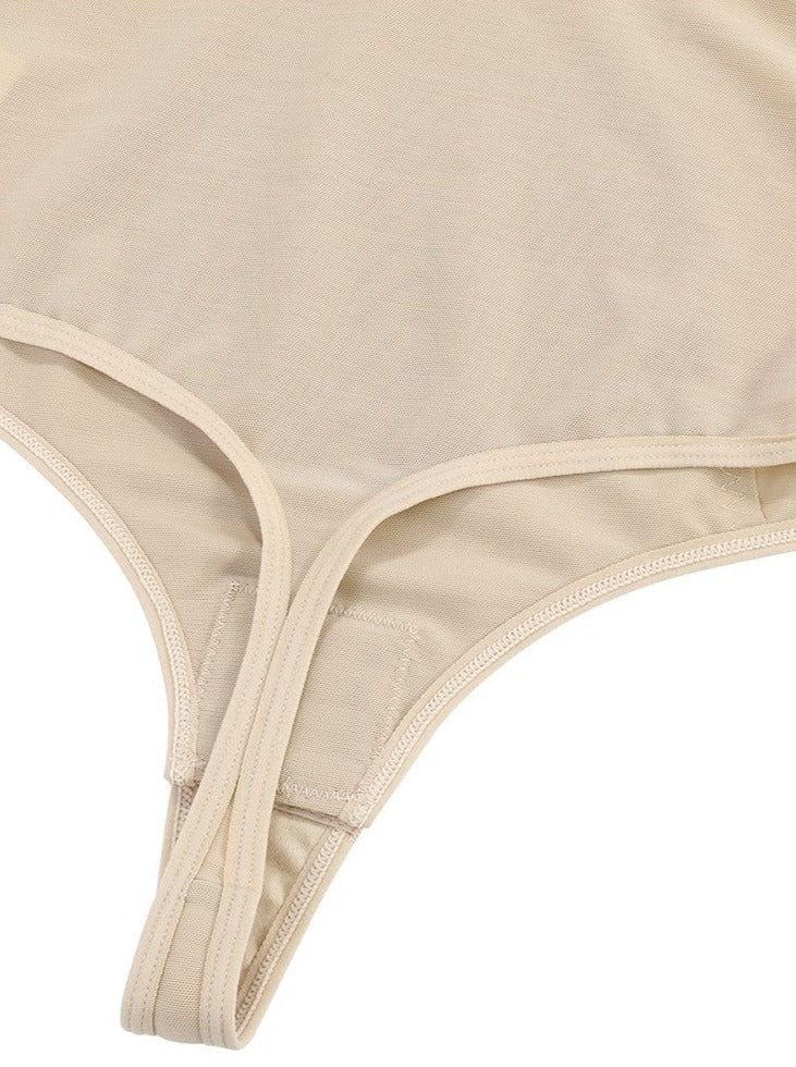 Plunge Low-Back Thong Bodysuit
